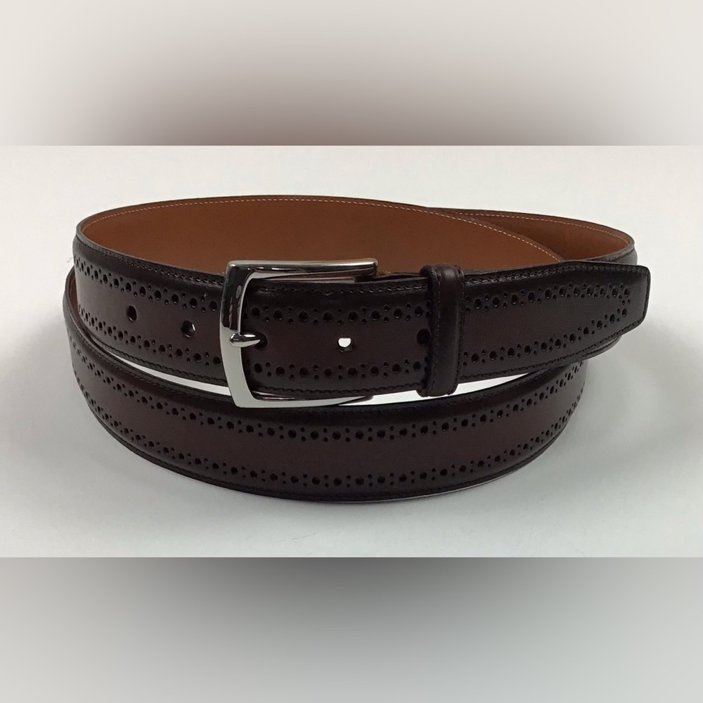 Allen Edmonds leather belt size 52 dark chili